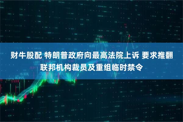 财牛股配 特朗普政府向最高法院上诉 要求推翻联邦机构裁员及重组临时禁令