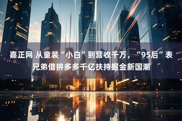 嘉正网 从童装“小白”到营收千万，“95后”表兄弟借拼多多千亿扶持掘金新国潮