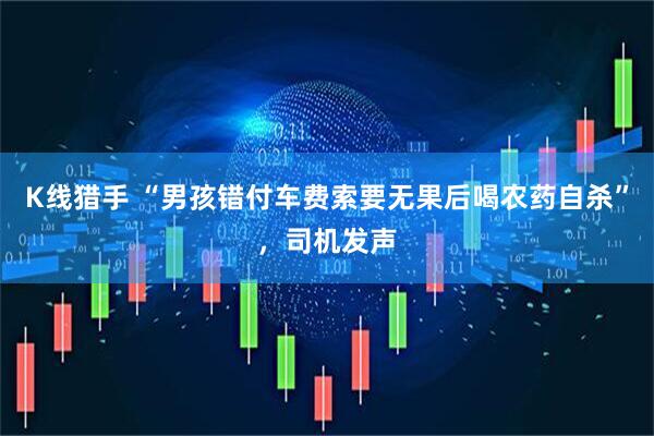 K线猎手 “男孩错付车费索要无果后喝农药自杀”，司机发声